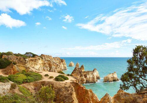 rocky coast of atlantic ocean portugal