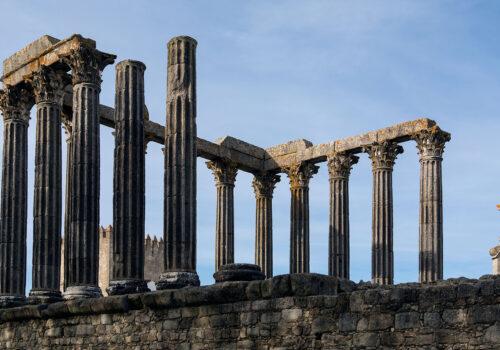 Diana temple in Evora Portugal